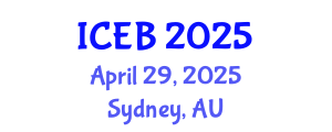 International Conference on Ecosystems and Biodiversity (ICEB) April 29, 2025 - Sydney, Australia