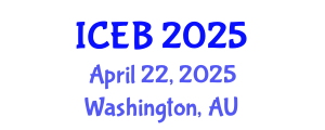 International Conference on Ecosystems and Biodiversity (ICEB) April 24, 2025 - Washington, Australia