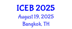 International Conference on Ecosystems and Biodiversity (ICEB) August 19, 2025 - Bangkok, Thailand