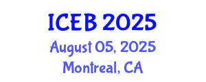 International Conference on Ecosystems and Biodiversity (ICEB) August 05, 2025 - Montreal, Canada