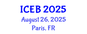 International Conference on Ecosystems and Biodiversity (ICEB) August 26, 2025 - Paris, France