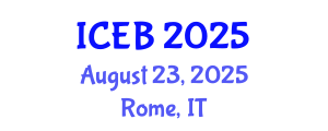 International Conference on Ecosystems and Biodiversity (ICEB) August 23, 2025 - Rome, Italy