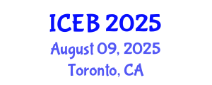 International Conference on Ecosystems and Biodiversity (ICEB) August 09, 2025 - Toronto, Canada