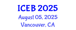 International Conference on Ecosystems and Biodiversity (ICEB) August 05, 2025 - Vancouver, Canada