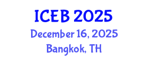 International Conference on Ecosystems and Biodiversity (ICEB) December 16, 2025 - Bangkok, Thailand
