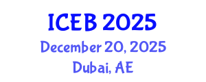 International Conference on Ecosystems and Biodiversity (ICEB) December 20, 2025 - Dubai, United Arab Emirates