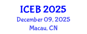 International Conference on Ecosystems and Biodiversity (ICEB) December 09, 2025 - Macau, China