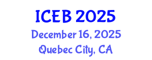 International Conference on Ecosystems and Biodiversity (ICEB) December 16, 2025 - Quebec City, Canada