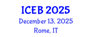 International Conference on Ecosystems and Biodiversity (ICEB) December 13, 2025 - Rome, Italy