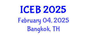 International Conference on Ecosystems and Biodiversity (ICEB) February 04, 2025 - Bangkok, Thailand