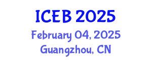 International Conference on Ecosystems and Biodiversity (ICEB) February 04, 2025 - Guangzhou, China