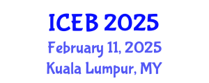 International Conference on Ecosystems and Biodiversity (ICEB) February 11, 2025 - Kuala Lumpur, Malaysia