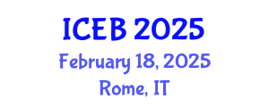 International Conference on Ecosystems and Biodiversity (ICEB) February 18, 2025 - Rome, Italy