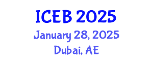 International Conference on Ecosystems and Biodiversity (ICEB) January 28, 2025 - Dubai, United Arab Emirates
