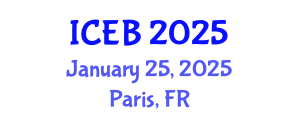 International Conference on Ecosystems and Biodiversity (ICEB) January 25, 2025 - Paris, France