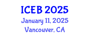 International Conference on Ecosystems and Biodiversity (ICEB) January 11, 2025 - Vancouver, Canada