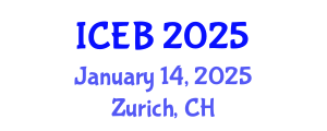 International Conference on Ecosystems and Biodiversity (ICEB) January 14, 2025 - Zurich, Switzerland