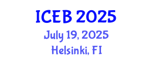 International Conference on Ecosystems and Biodiversity (ICEB) July 19, 2025 - Helsinki, Finland