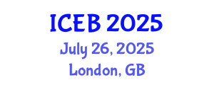 International Conference on Ecosystems and Biodiversity (ICEB) July 26, 2025 - London, United Kingdom