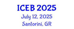 International Conference on Ecosystems and Biodiversity (ICEB) July 12, 2025 - Santorini, Greece
