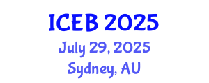 International Conference on Ecosystems and Biodiversity (ICEB) July 29, 2025 - Sydney, Australia