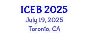 International Conference on Ecosystems and Biodiversity (ICEB) July 19, 2025 - Toronto, Canada