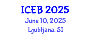 International Conference on Ecosystems and Biodiversity (ICEB) June 10, 2025 - Ljubljana, Slovenia