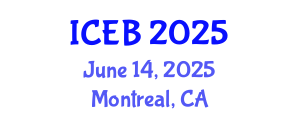 International Conference on Ecosystems and Biodiversity (ICEB) June 14, 2025 - Montreal, Canada