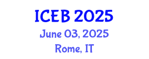 International Conference on Ecosystems and Biodiversity (ICEB) June 03, 2025 - Rome, Italy