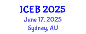 International Conference on Ecosystems and Biodiversity (ICEB) June 17, 2025 - Sydney, Australia