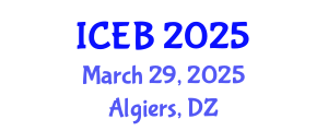 International Conference on Ecosystems and Biodiversity (ICEB) March 29, 2025 - Algiers, Algeria