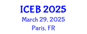 International Conference on Ecosystems and Biodiversity (ICEB) March 29, 2025 - Paris, France