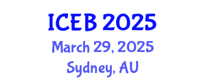 International Conference on Ecosystems and Biodiversity (ICEB) March 29, 2025 - Sydney, Australia