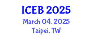 International Conference on Ecosystems and Biodiversity (ICEB) March 04, 2025 - Taipei, Taiwan