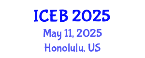 International Conference on Ecosystems and Biodiversity (ICEB) May 11, 2025 - Honolulu, United States