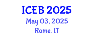 International Conference on Ecosystems and Biodiversity (ICEB) May 03, 2025 - Rome, Italy