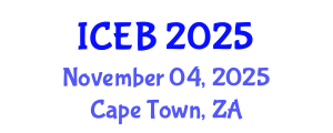 International Conference on Ecosystems and Biodiversity (ICEB) November 04, 2025 - Cape Town, South Africa