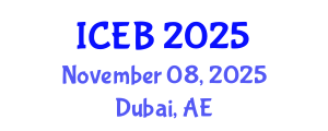 International Conference on Ecosystems and Biodiversity (ICEB) November 08, 2025 - Dubai, United Arab Emirates