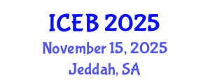 International Conference on Ecosystems and Biodiversity (ICEB) November 15, 2025 - Jeddah, Saudi Arabia