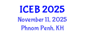 International Conference on Ecosystems and Biodiversity (ICEB) November 11, 2025 - Phnom Penh, Cambodia