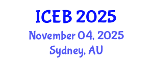International Conference on Ecosystems and Biodiversity (ICEB) November 04, 2025 - Sydney, Australia