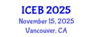 International Conference on Ecosystems and Biodiversity (ICEB) November 15, 2025 - Vancouver, Canada