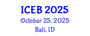 International Conference on Ecosystems and Biodiversity (ICEB) October 25, 2025 - Bali, Indonesia