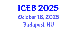 International Conference on Ecosystems and Biodiversity (ICEB) October 18, 2025 - Budapest, Hungary