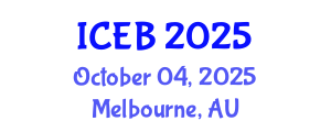 International Conference on Ecosystems and Biodiversity (ICEB) October 04, 2025 - Melbourne, Australia