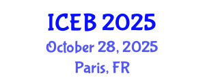 International Conference on Ecosystems and Biodiversity (ICEB) October 28, 2025 - Paris, France