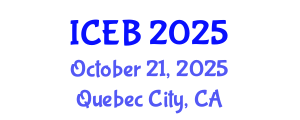 International Conference on Ecosystems and Biodiversity (ICEB) October 21, 2025 - Quebec City, Canada