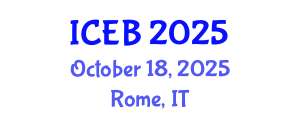 International Conference on Ecosystems and Biodiversity (ICEB) October 18, 2025 - Rome, Italy