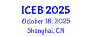 International Conference on Ecosystems and Biodiversity (ICEB) October 18, 2025 - Shanghai, China
