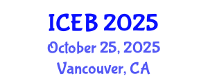 International Conference on Ecosystems and Biodiversity (ICEB) October 25, 2025 - Vancouver, Canada